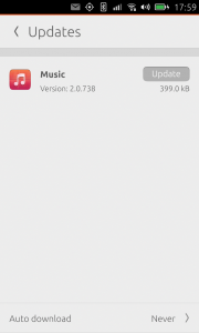 Music App Update in Store